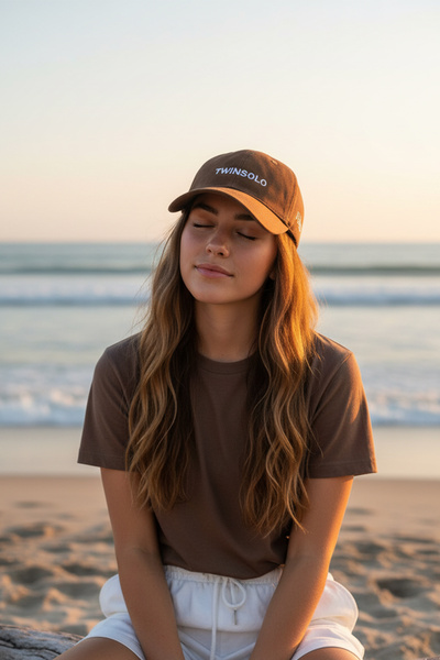 TWINSOLO Kahverengi Unisex Şapka 24 Exclusive Logolu Ayarlanabilir Beyzbol Şa...