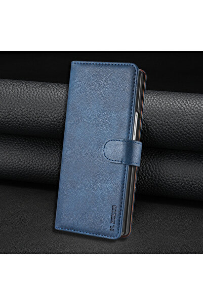 Choice لجهاز Galaxy A53 حافظة جلدية قابلة للطي باللون الأزرق الداكن لجهاز Samsung Galaxy A55 A15 A35 A25 A17 A16 A56 A36 A14 A34 A54