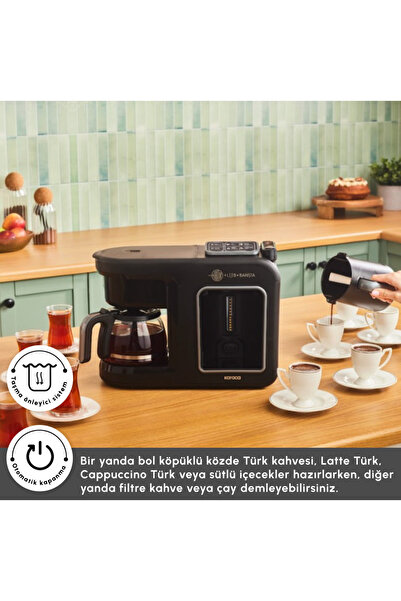 Karaca Közde Türk Kahvesi, Latte Türk–Cappuccino Türk, Sütlü İçecek ve Süt Isıtma Filtre kahve Makinesi
