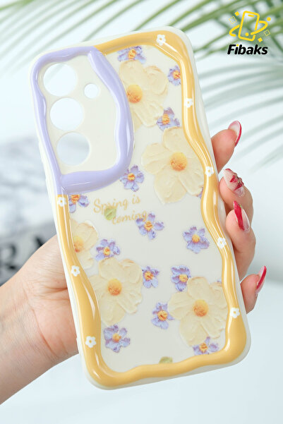 Fibaks Samsung Galaxy A56 Case Designed Patterned Camera Protection Daisy Flower Colorful Silicone Cover