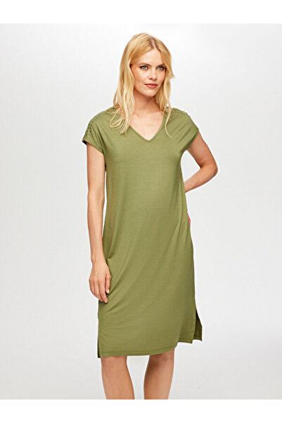 Faik Sönmez Troklu Örme Elbise S25ELB002