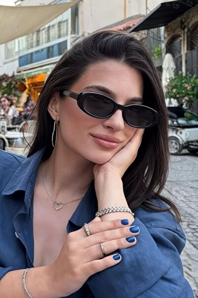 COOLANDBETTER Cat Eye Black Vintage Model Oval Sunglasses Retro /