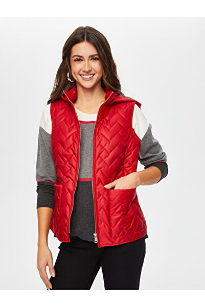 Faik Sönmez Patch Cep Detaylı Kapişonlu Kapitone Yelek 003