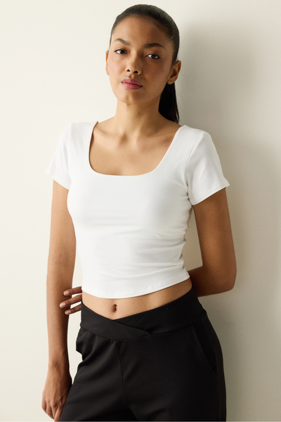 Penti Optický bílý top se čtvercovým výstřihem