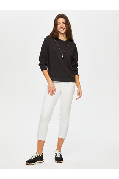 Faik Sönmez Fermuar Zincir Detaylı Yuvarlak Yaka Sweatshırt 001