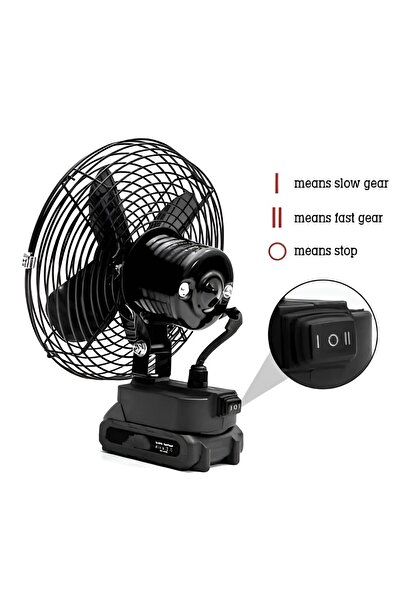 Generic 21V 8" Portable Cordless Outdoor Worksite Fan with Lithium Battery