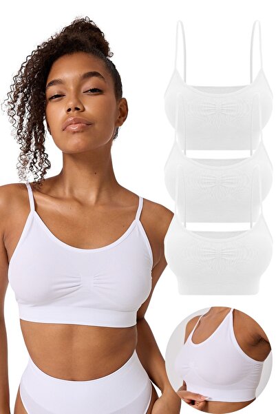 FOREVER MORE 3-Piece Women's Thin Strap Seamless Stretchy Bustier