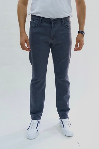 BLACK LEE Men's Gray Regular Fit Relaxed Fit Stretchy Lycra Knitted Jeans