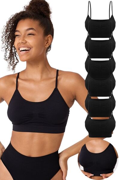 FOREVER MORE 6 шт жіночі тонкі ремінці безшовні еластичні бюст'є