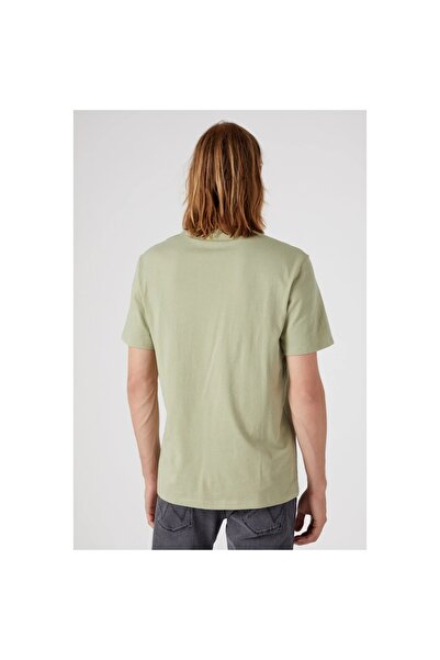 WRANGLER Ανδρικό μπλουζάκι με πράσινη λαιμόκοψη