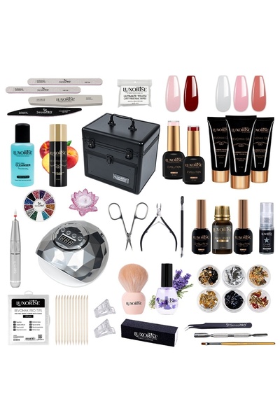 LUXORISE Κιτ γλυπτικής Polygel REVOMAX MASTER με λάμπα και φρέζα + ΔΩΡΑ