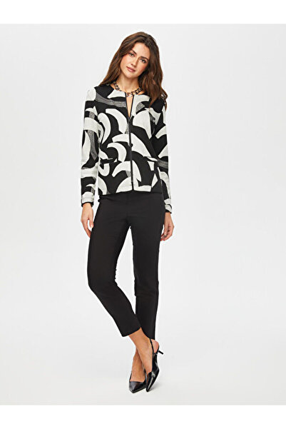 Faik Sönmez Soyut Desen Örme Ceket S25CKT006