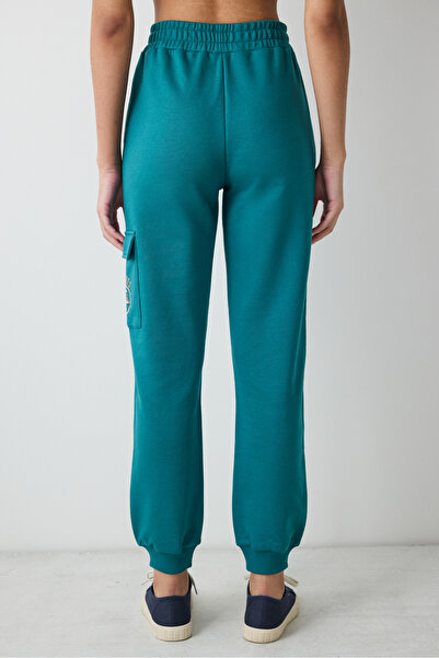 Penti Petrol Yeşil Yüksek Bel Harry Potter Baskılı Eşofman Altı