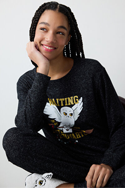 Penti Harry Potter Hogwarts Siyah Pantolon Pijama Takımı