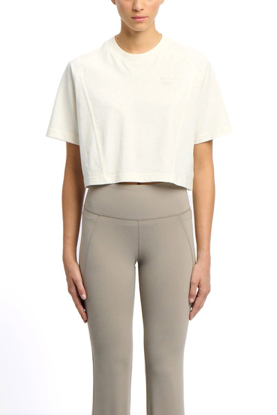 Reebok Icon Elements Tee Ecru Women's Short Sleeve T-Shirt