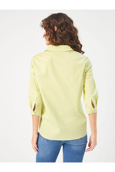 Faik Sönmez 3/4 Kol Cepli Pamuk Poplin Gömlek 68398