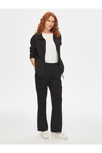 Faik Sönmez Kendinden Jakarlı Garnili Trok Taş Detaylı Eşofman Üst 69266