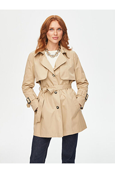 Faik Sönmez Kareli Astarlı Trençkot 69527