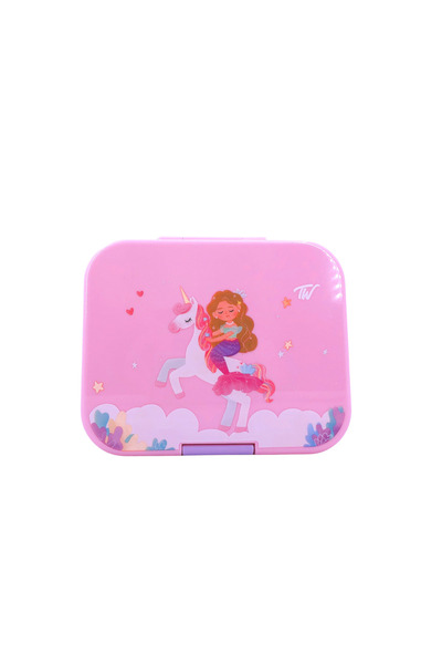 TINY WHEEL صندوق طعام اربع اقسام يونيكورن زهري