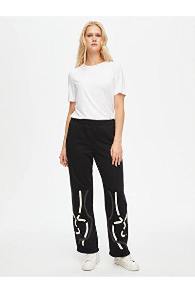 Faik Sönmez Soyut Nakış Detaylı Eşofman Alt 69249