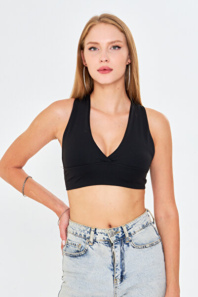 FLAMOVA حمالة صدر رياضية أساسية للنساء بتفاصيل متقاطعة على الظهر