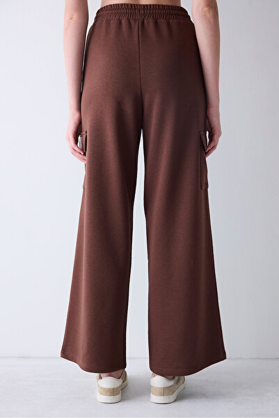 Penti Kahverengi Geniş Paça Cepli Kargo Pantolon