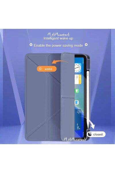 m.tk moveteck Galaxy Tab S9 Fe/s10 Fe/S10 Lite 10.9 Kılıf Kalem Bölmeli Katlanır Standlı Yumuşak Silikon (UYUMLU)