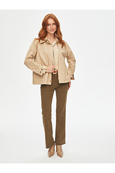 Faik Sönmez Kareli Astarlı Kısa Trençkot 69529