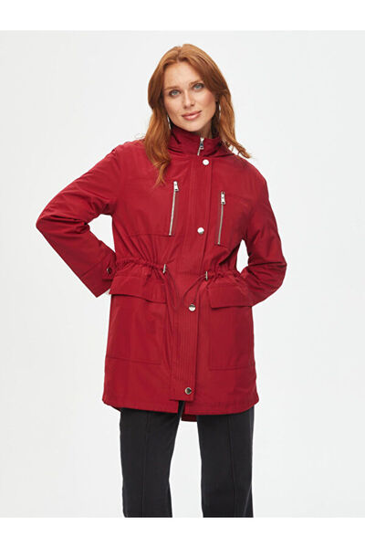 Faik Sönmez Kapitone Rüzgarlık Detaylı Kapüşonlu Trençkot 69524