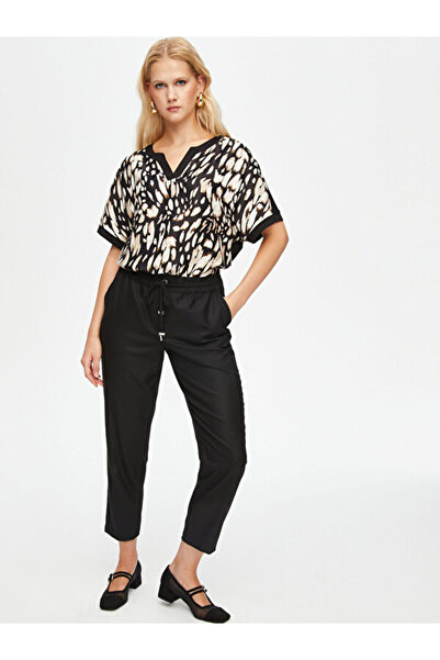 Faik Sönmez Pantaloni țesuți stretch cu talie elastică 69492