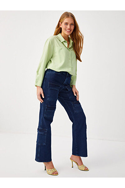 Faik Sönmez Çok Cepli Straight Fit Jean Pantolon 68462