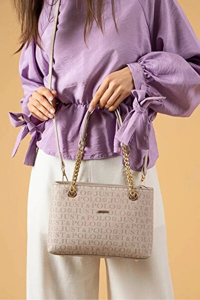 Just Polo Original Women's 3-Compartment Chain Detailed Adjustable Strap Luxu...