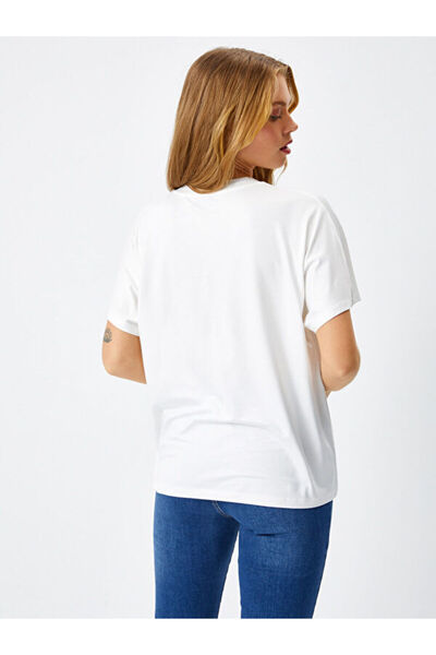 Faik Sönmez Cycling Printed V-Neck Short Sleeve T-Shirt 68653