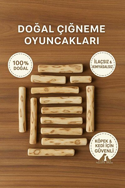 Kaju Kids Zeytin Ağacı Çiğneme Oyuncağı (Kedi ve Köpek)