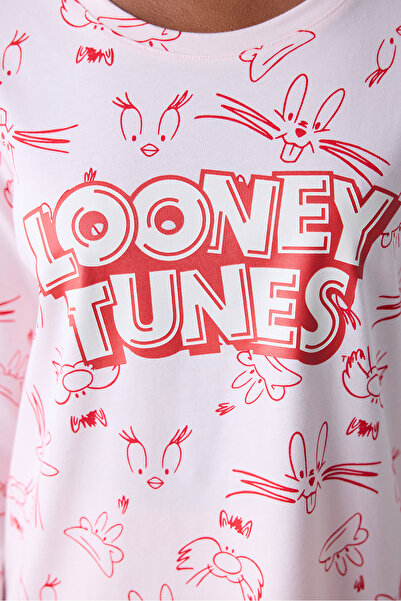 Penti Pamuklu Happy Friends Pantolon Pijama Takımı