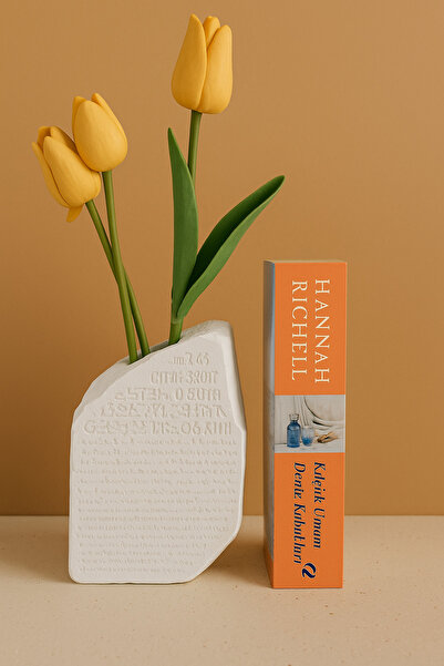 Karra Art Βάζο από σκυρόδεμα με θήκη για βιβλία Αντίκα Αιγυπτιακή με λεπτομέρειες