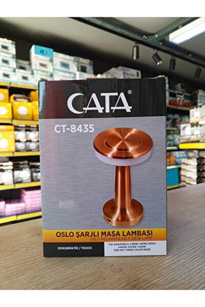 Cata -CT-8435 OSLO ŞARJLI DİM EDİLEBİLİR DOKUNMATİK MASA LAMBASI 3 RENK