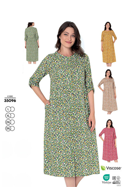 Juliet Deluxe Women's Woven Viscose Fabric Patterned Dress 35096