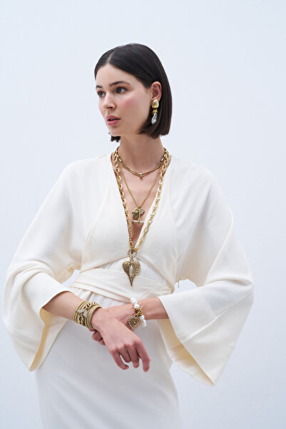 Mon Reve The Baraqoue Barok Inci Altın Kaplama Klipsli Küpe