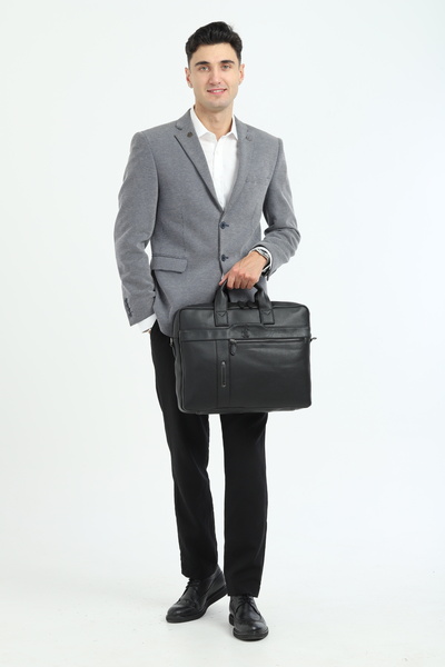 en deri Black 15.6-17.3 Inch Laptop Bag - Organizer with Multiple Compartments for Computer and Briefcase