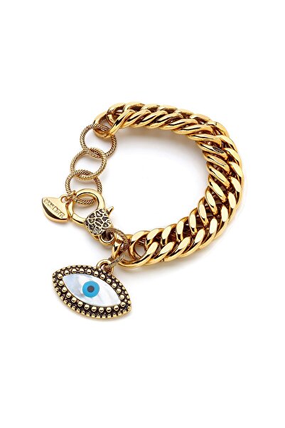 Mon Reve Evil Eye Charm Kalın Zincir Göz Bilezik