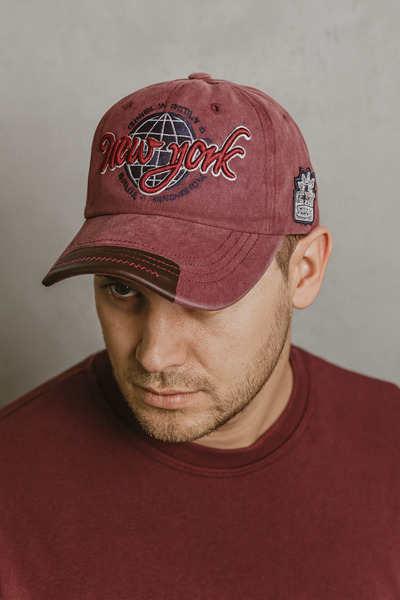 ZERAMİNE Eskitme Vintage Retro Cap Şapka Pamuklu