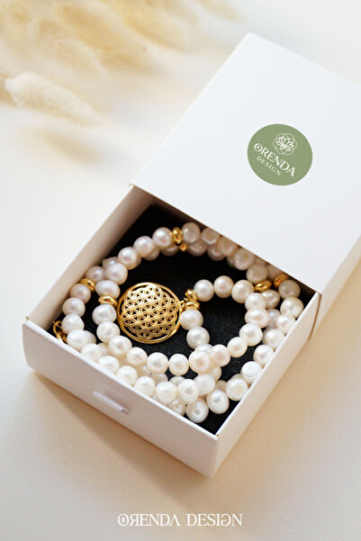 Orenda Design DİŞİL ENERJİ ve BOLLUK BEREKET – Yaşam Çiçeği – İnci Doğal Taş ...