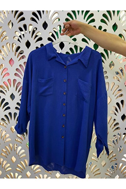Sevda Kılınç Large Size Double Color Ayrobin Shirt