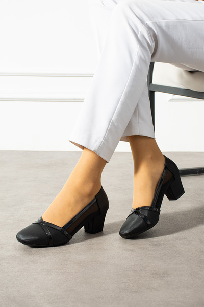 MERVESTORE حذاء كلاسيكي أسود نسائي