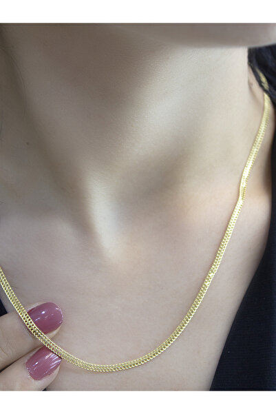 Zeynepli gold & jewelry 14 Ayar Altın Kalın Hasır Kolye Zincir