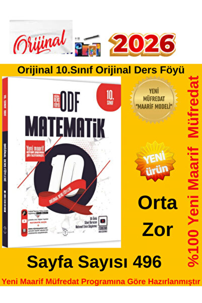 Orijinal Yayınları Güncel 10. Sınıf Matematik ODF KDT Seti+Cambridge Kalemlik