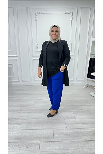 Sevda Kılınç BÜYÜK BEDEN KREP KUMAŞ ŞALVAR PANTOLON