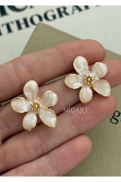 MioArt Mineli Women's Flower Model Earrings