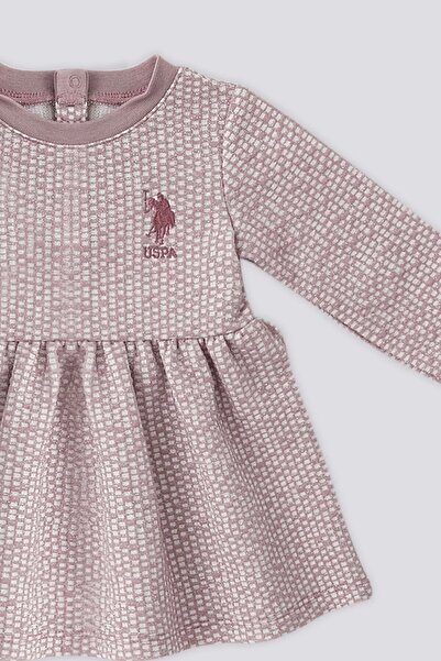 U.S. Polo Assn. U.S. Polo Assn Pembe Saç Bantlı Bebek Elbise